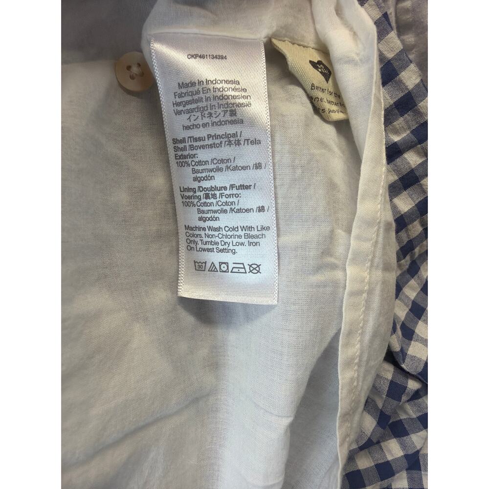 Madewell Patchwork Gingham Button Front Tiered Midi Dress size XL - Picture 9 of 9